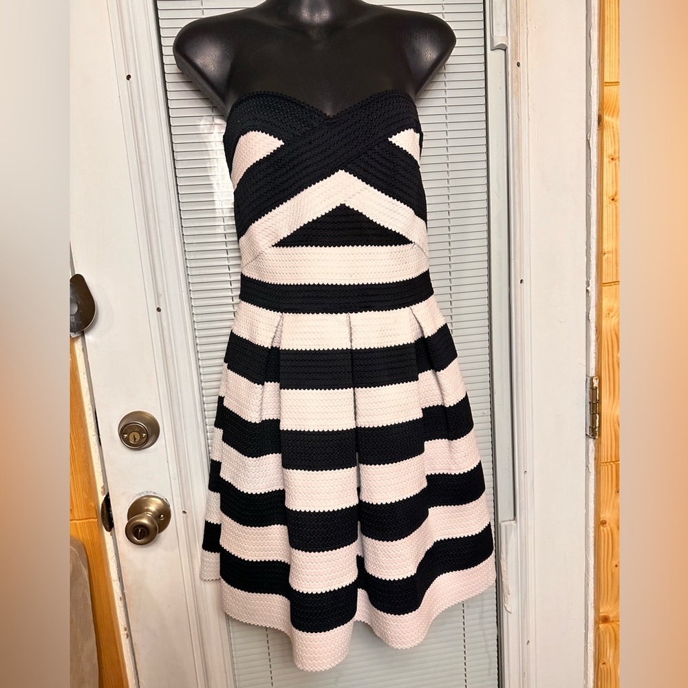 Express Cocktail Striped Structured Black & White… - image 2